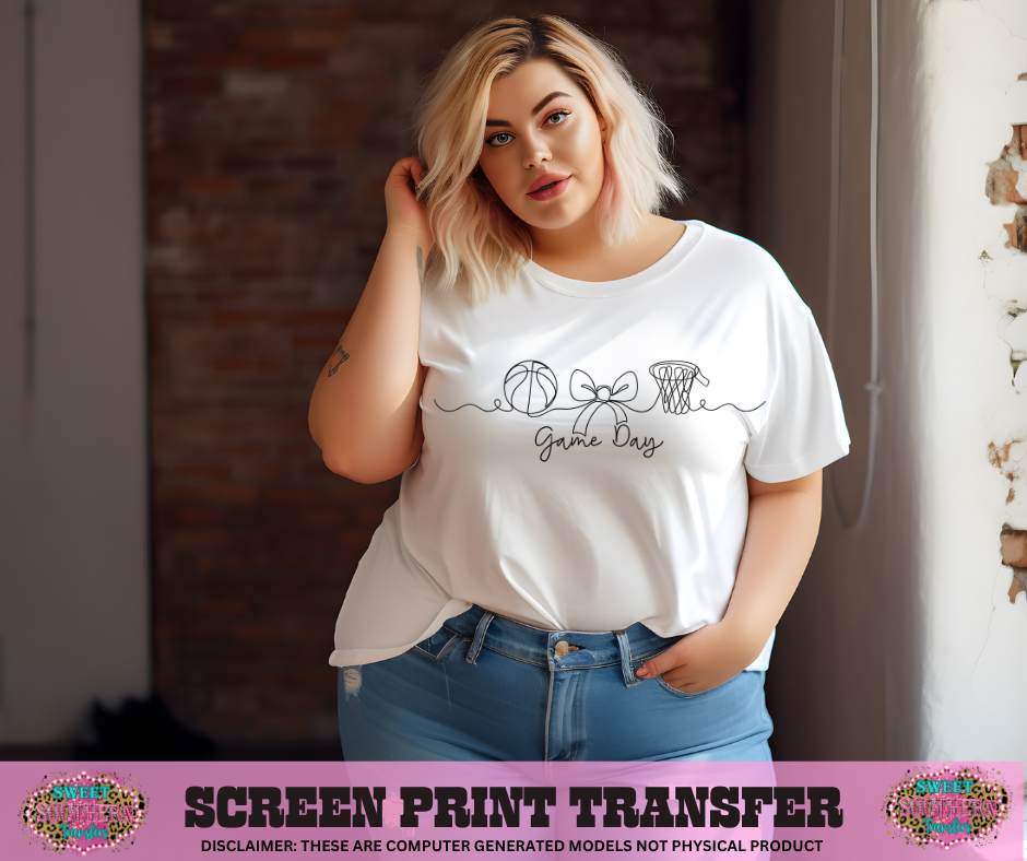 SINGLE COLOR SCREEN PRINT TRANSFER   - GAME DAY