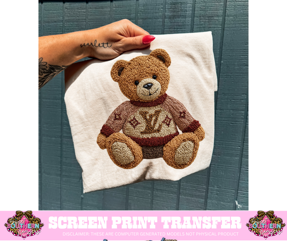 FULL COLOR SCREEN PRINT  - BEAR