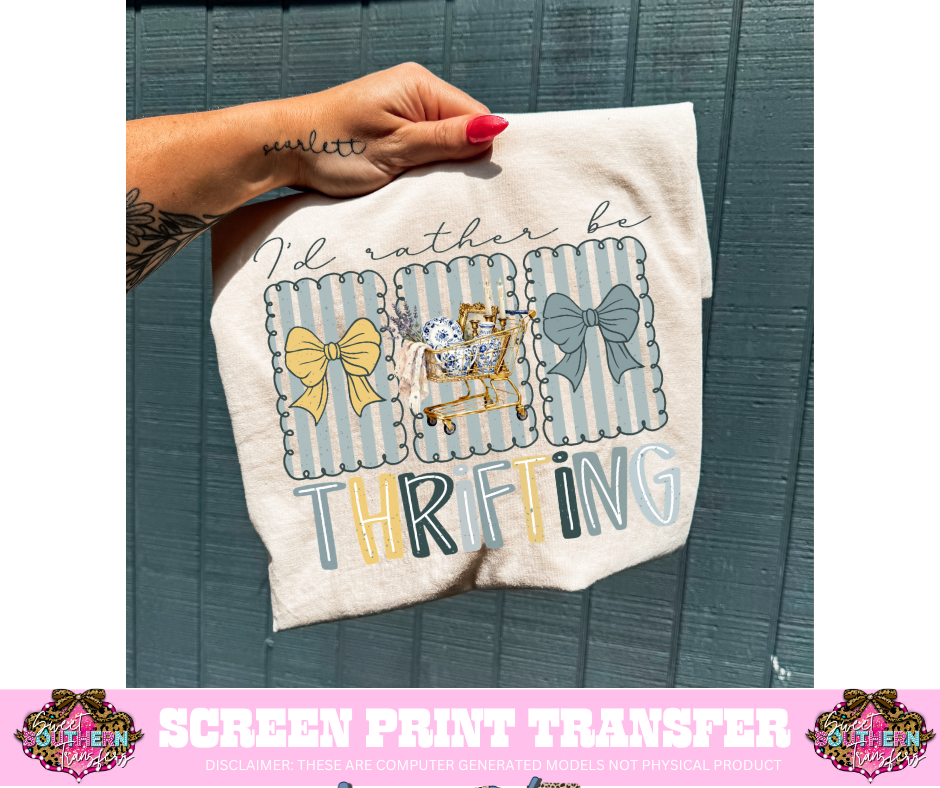 FULL COLOR SCREEN PRINT  - THRIFTING