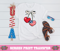 FULL COLOR SCREEN PRINT  - CHERRY BOWS