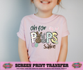 FULL COLOR SCREEN PRINT  - OH FOR PEEPS SAKE