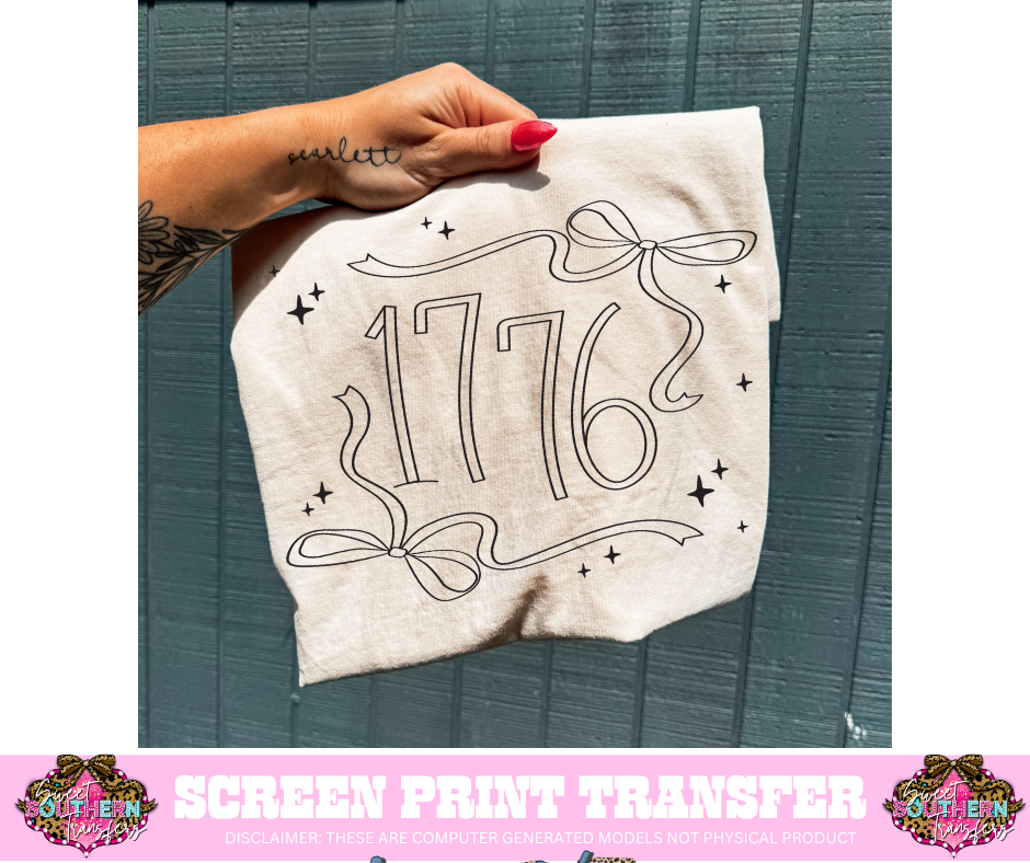 SINGLE COLOR SCREEN PRINT TRANSFER   - 1776