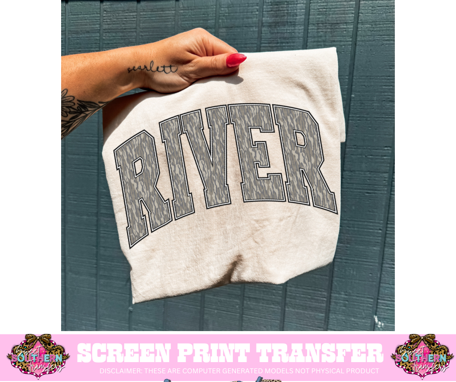 FULL COLOR SCREEN PRINT  - RIVER CAMO