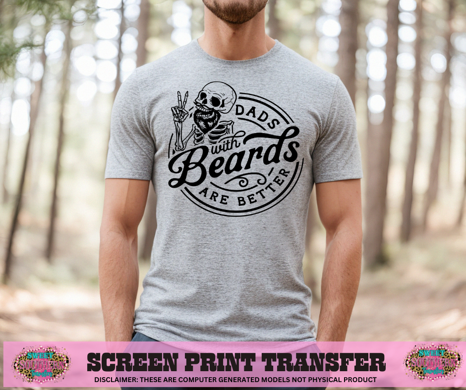 SINGLE COLOR SCREEN PRINT  - BEARD