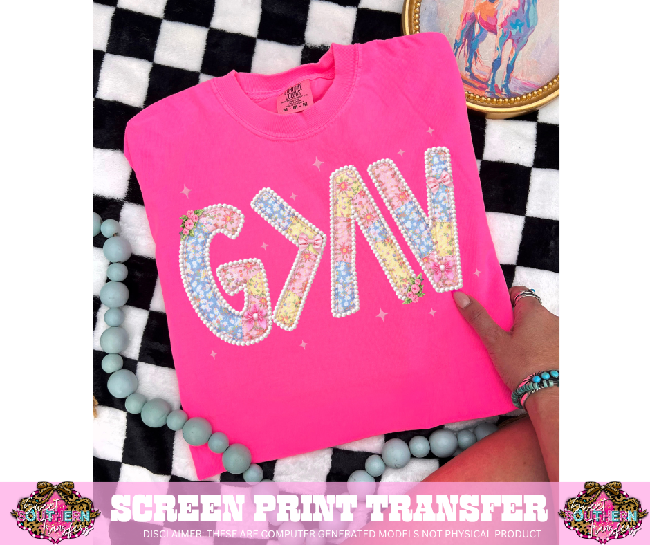 FULL COLOR SCREEN PRINT  - G PEARL