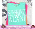 SINGLE COLOR SCREEN PRINT  -  SUNSHINE AND ALANI