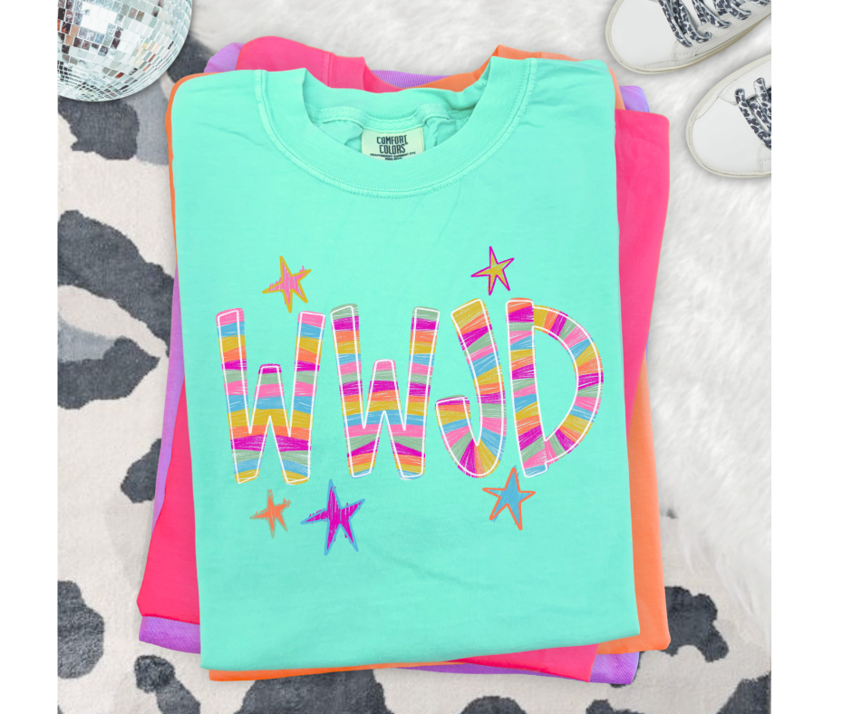 FULL COLOR SCREEN PRINT- WWJD