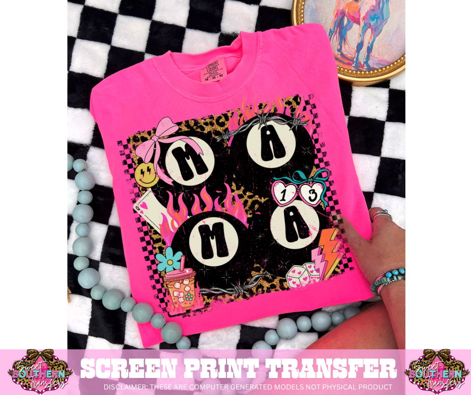 FULL COLOR SCREEN PRINT- MAMA SQUARE
