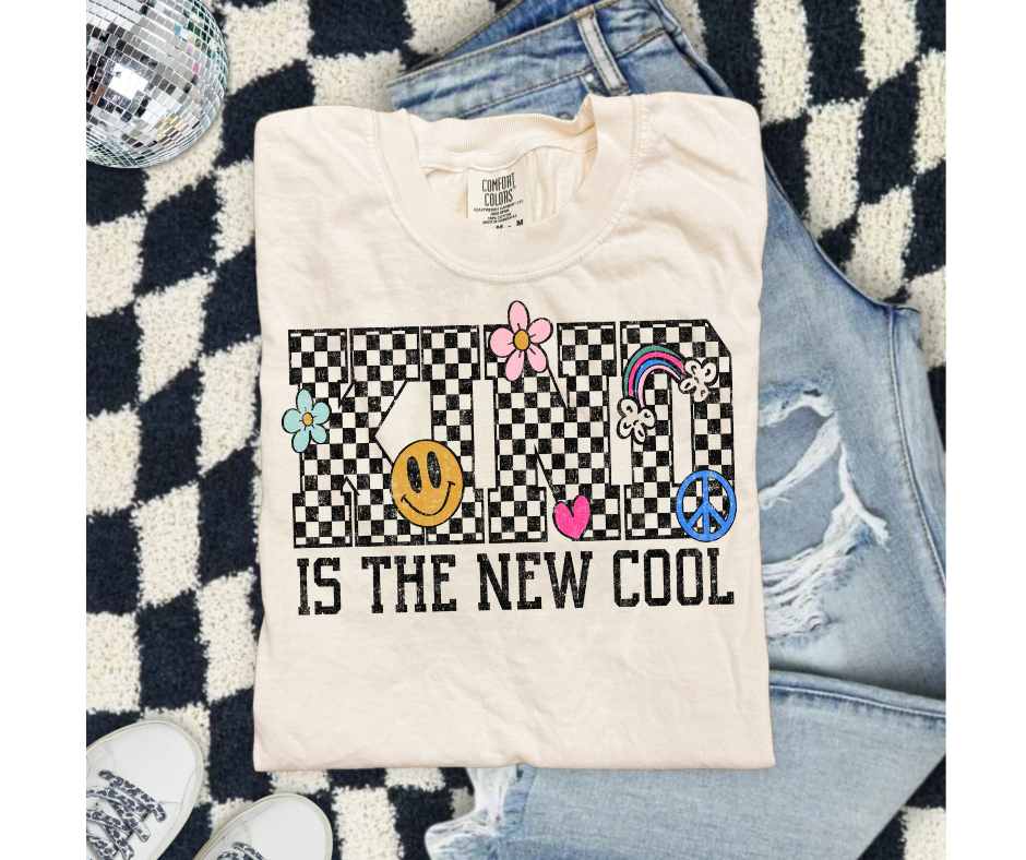FULL COLOR SCREEN PRINT-KIND IS THE NEW COOL