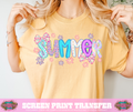 FULL COLOR SCREEN PRINT- SUMMER FLORAL GIRLY