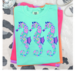 FULL COLOR SCREEN PRINT- 3 SEAHORSES
