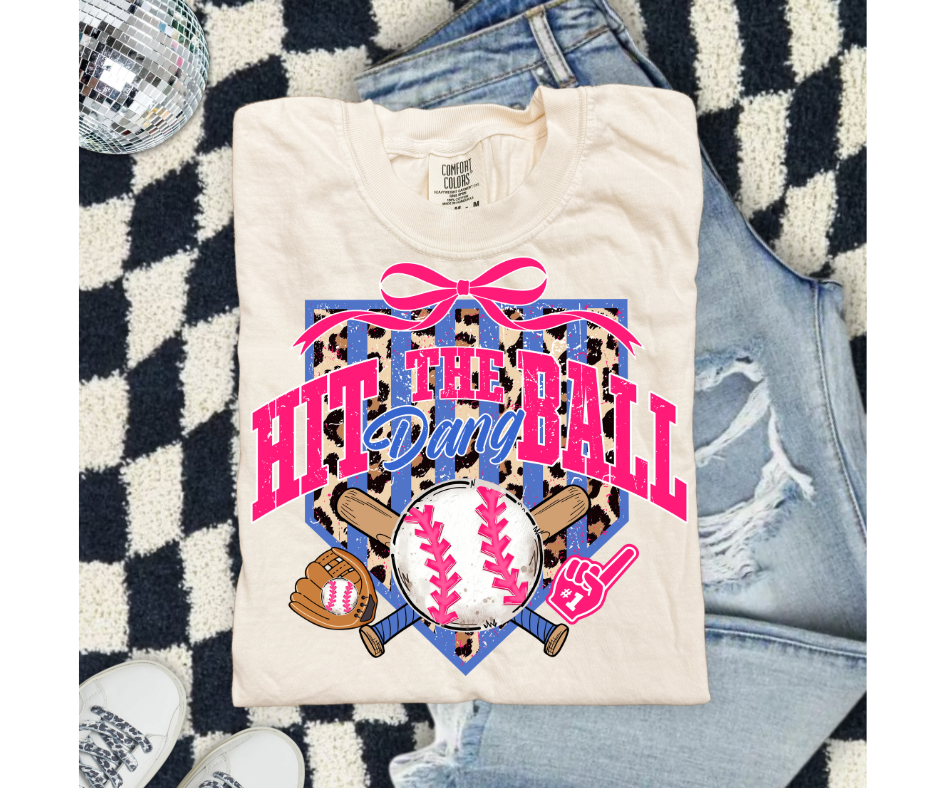 FULL COLOR SCREEN PRINT- HIT THE DANG BALL