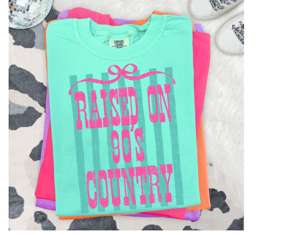 FULL COLOR SCREEN PRINT-  RAISED ON 90S