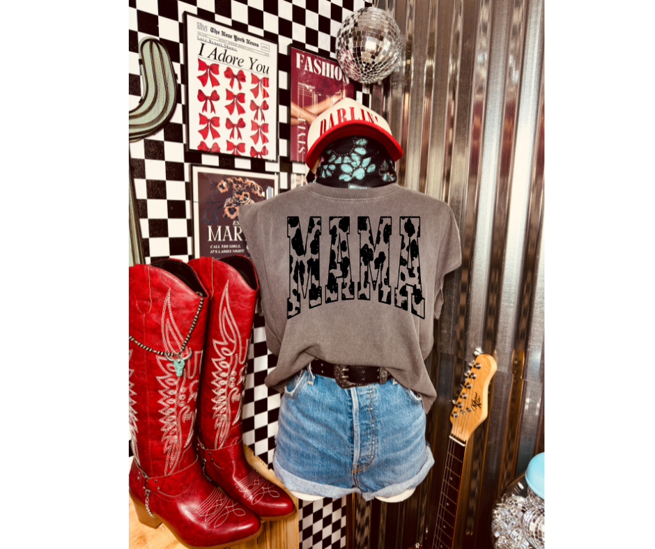 SINGLE COLOR SCREEN PRINT - MAMA COWHIDE