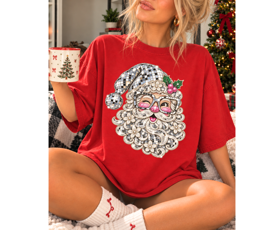 FULL COLOR SCREEN PRINT - SANTA DISCO