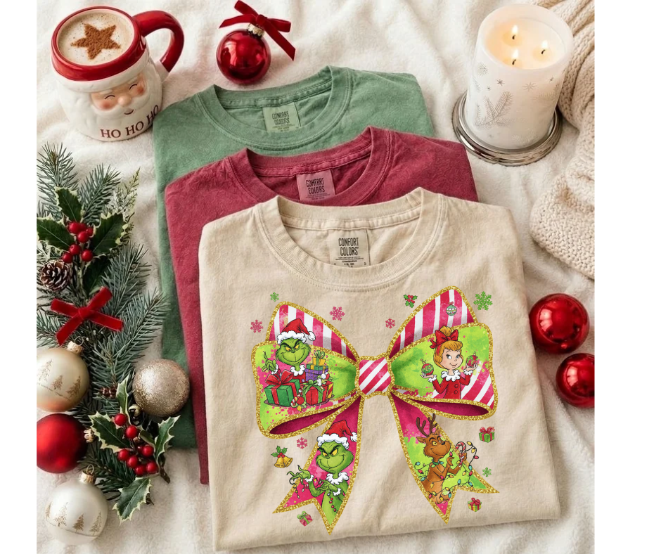 FULL COLOR SCREEN PRINT  - G BOW GLITTER
