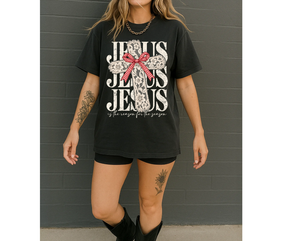 FULL COLOR SCREEN PRINT  - JESUS LACE