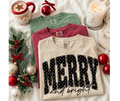 SINGLE COLOR SCREEN PRINT - MERRY AND BRIGHT