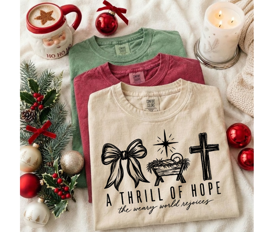 SINGLE COLOR SCREEN PRINT - A THRILL OF HOPE