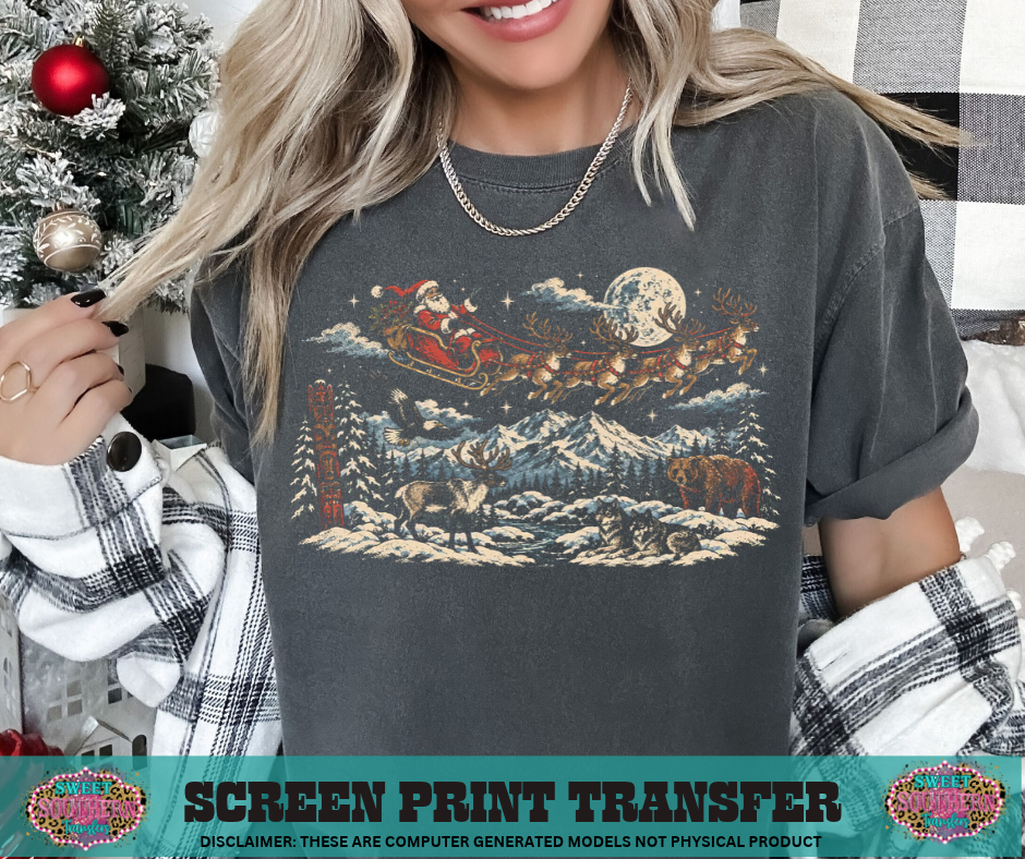 FULL COLOR SCREEN PRINT - SANTA