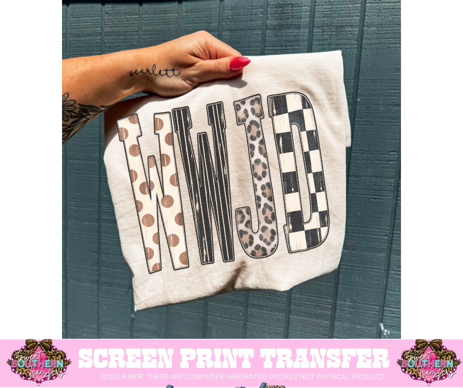 FULL COLOR SCREEN PRINT - WWJD