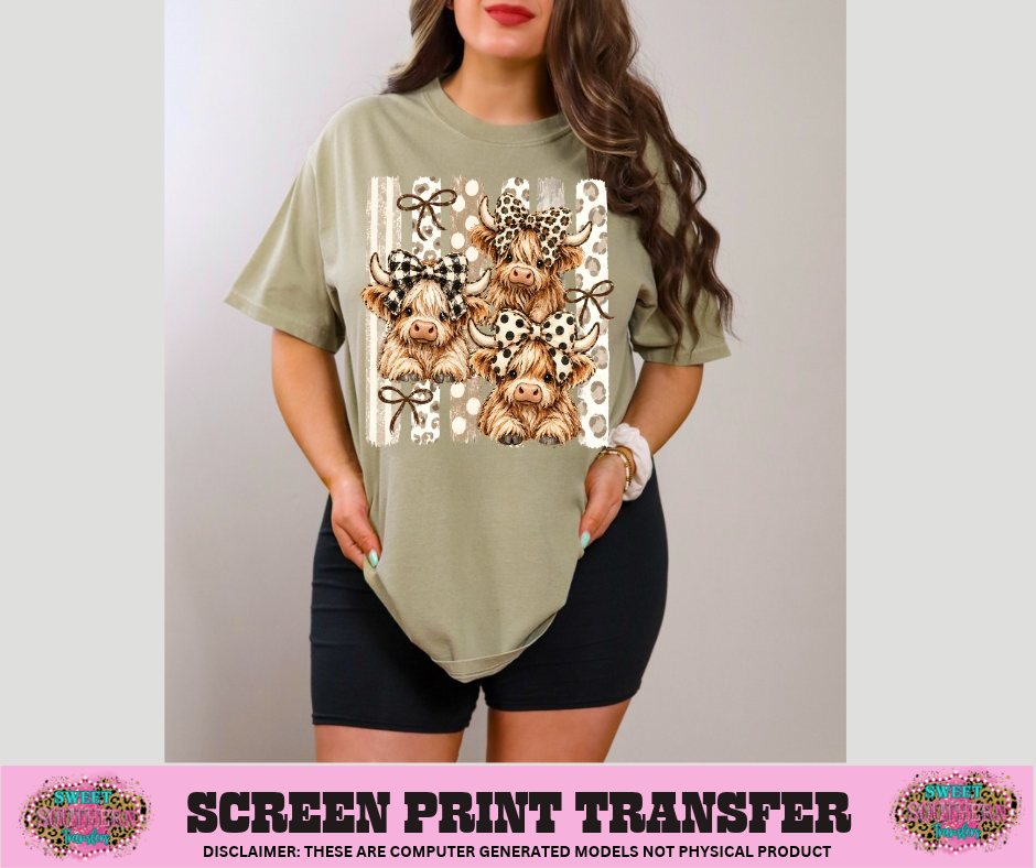 FULL COLOR SCREEN PRINT - COWS