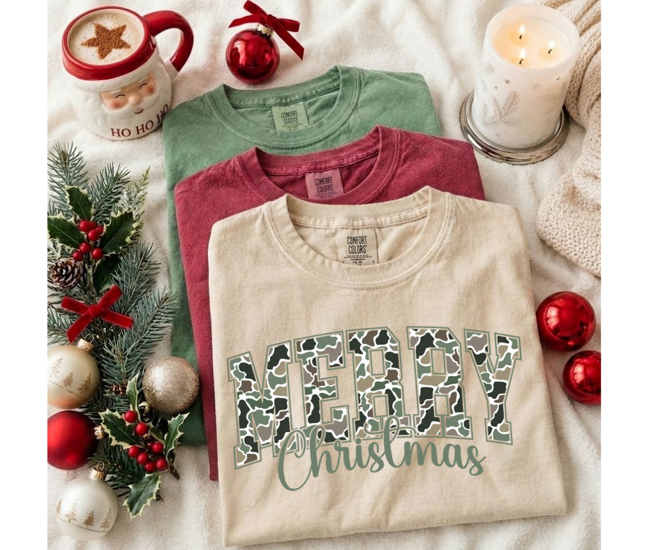 FULL COLOR SCREEN PRINT - MERRY CHRISTMAS CAMO