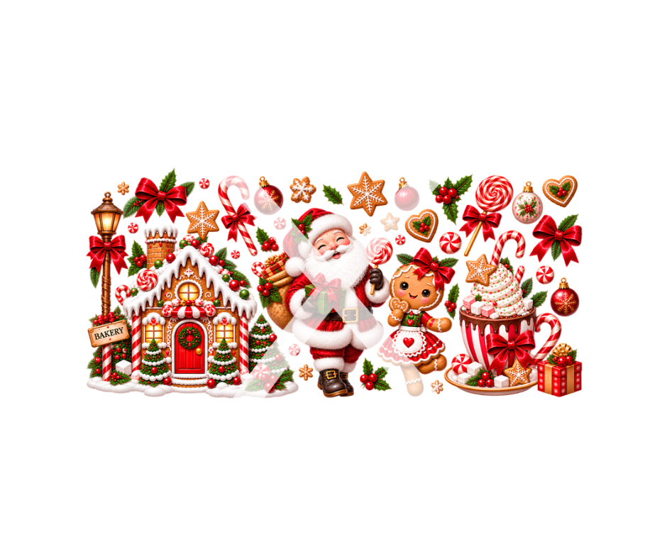 GINGERBREAD SANTA  - UV DTF