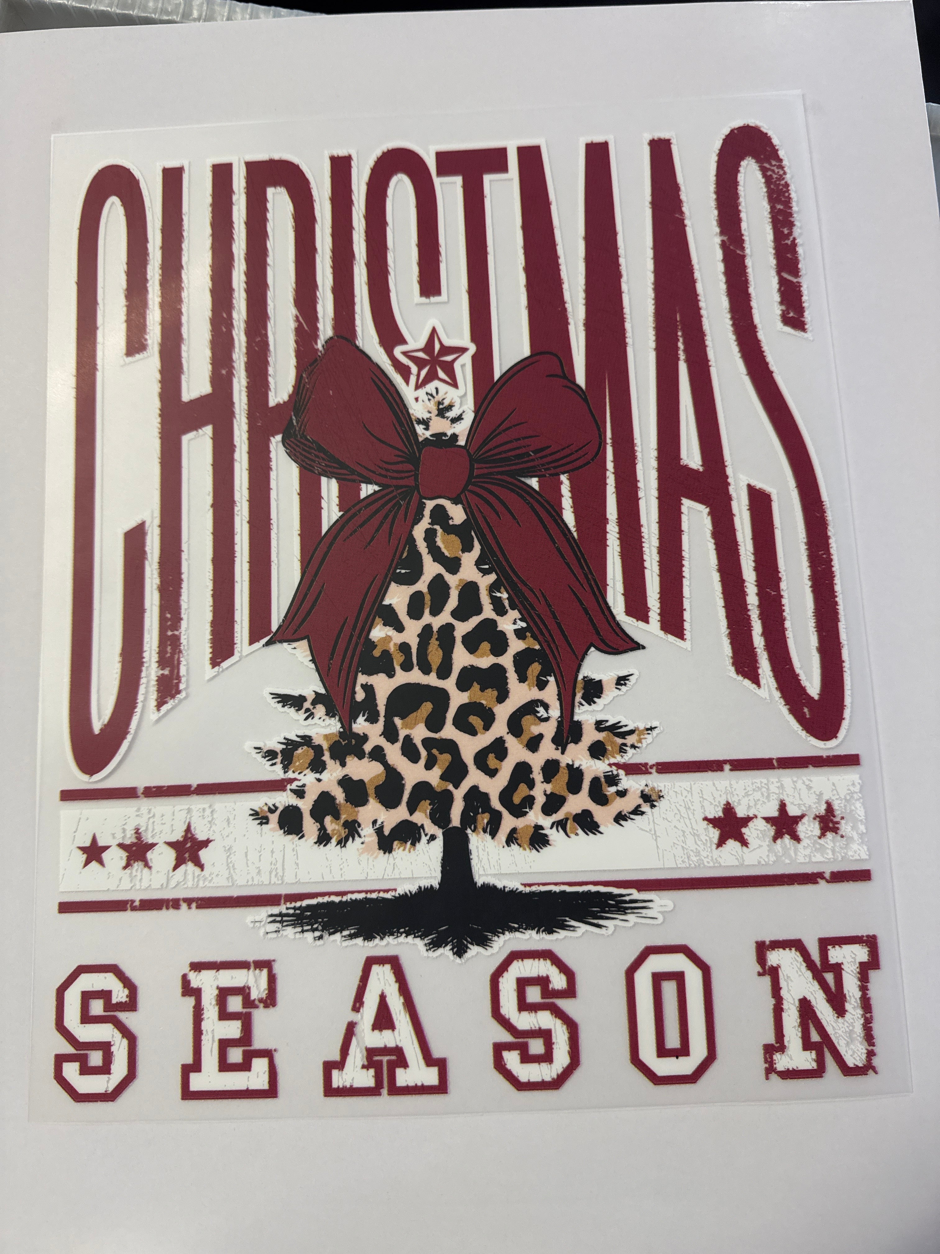FULL COLOR SCREEN PRINT  - CHRISTMAS SEASON RED