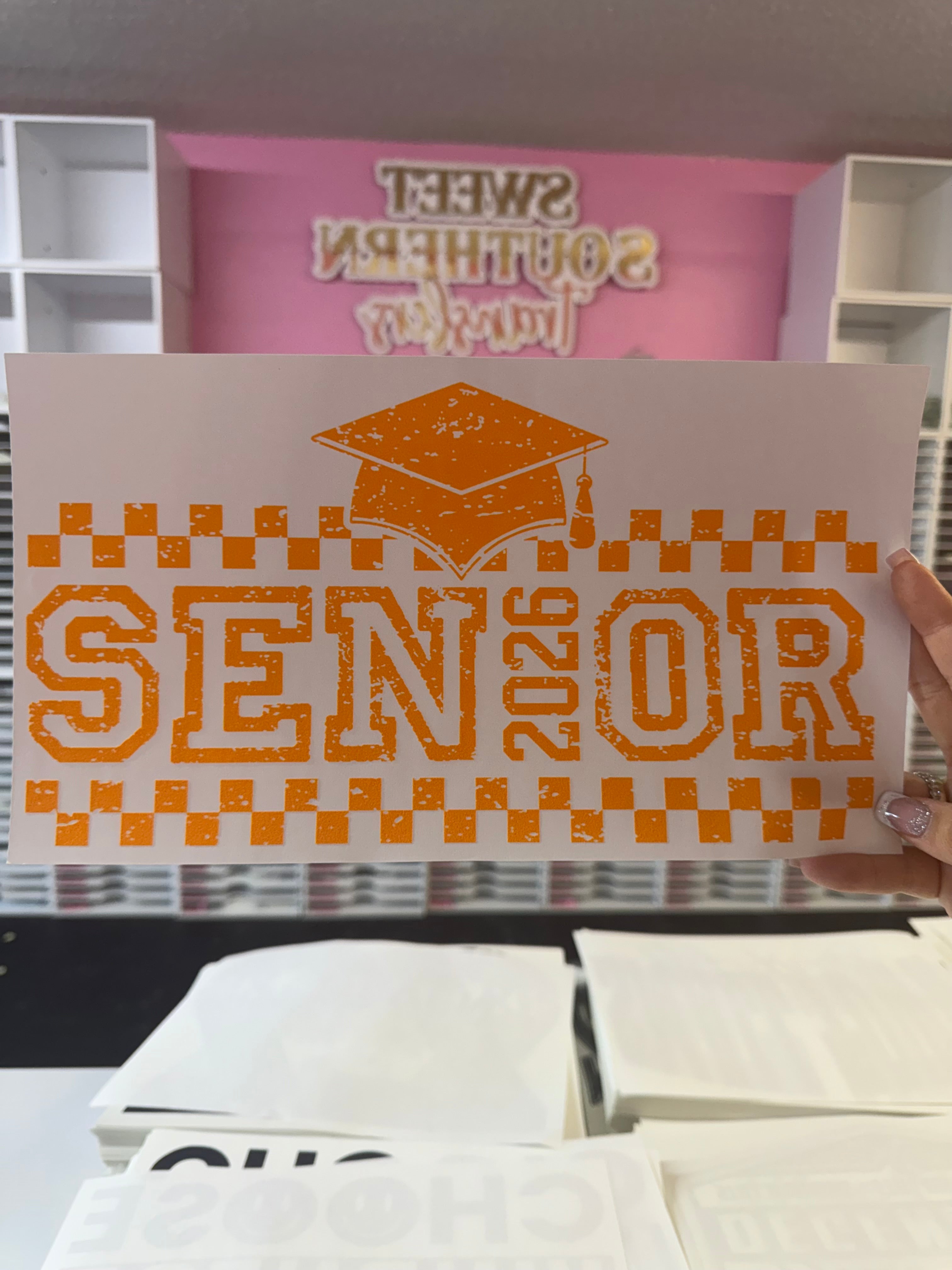 SINGLE COLOR SCREEN PRINT - SENIOR 2026 (CANCER - NOT RESTOCKING)