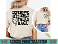 SINGLE COLOR SCREEN PRINT - EXPENSIVE AND DIFFICULT AND TALKS BACK