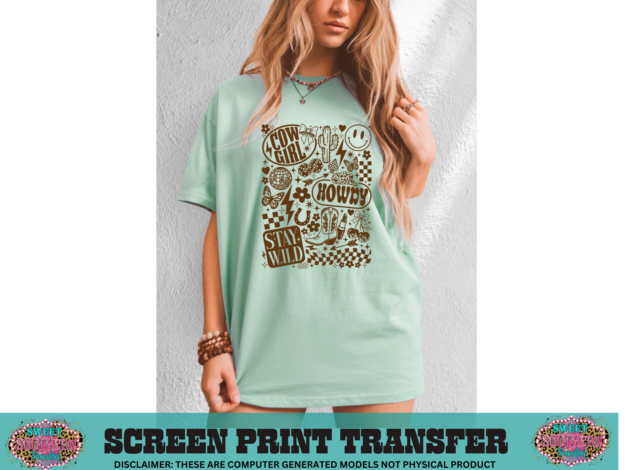 SINGLE COLOR SCREEN PRINT - HOWDY STAY WILD