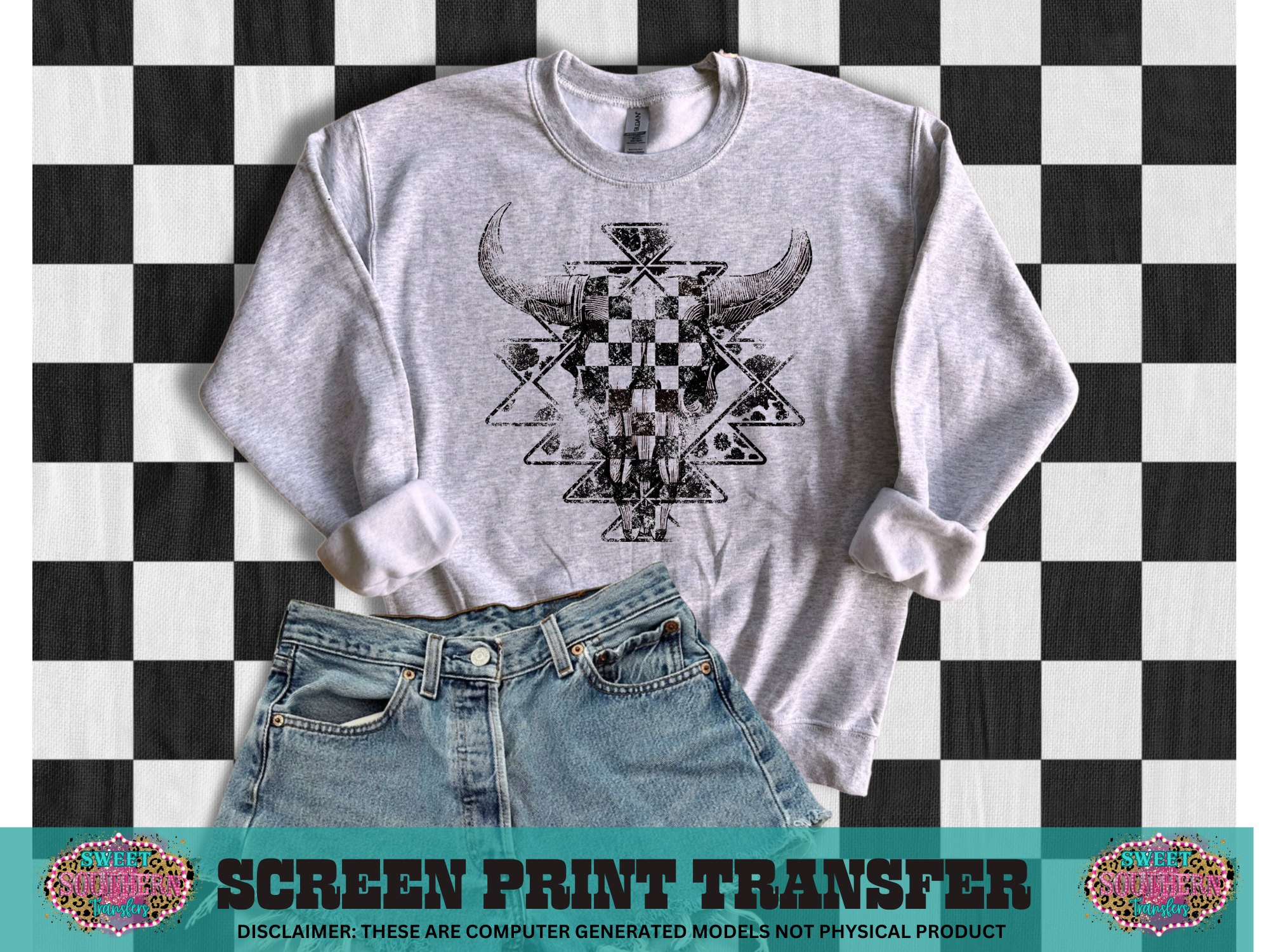 SINGLE COLOR SCREEN PRINT - AZTEC SKULL