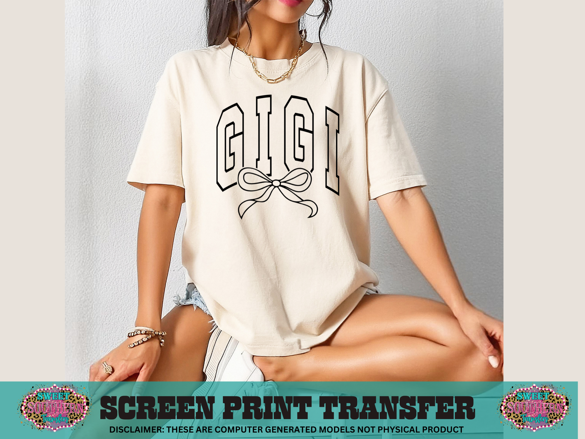 SINGLE COLOR SCREEN PRINT - GIGI BOW