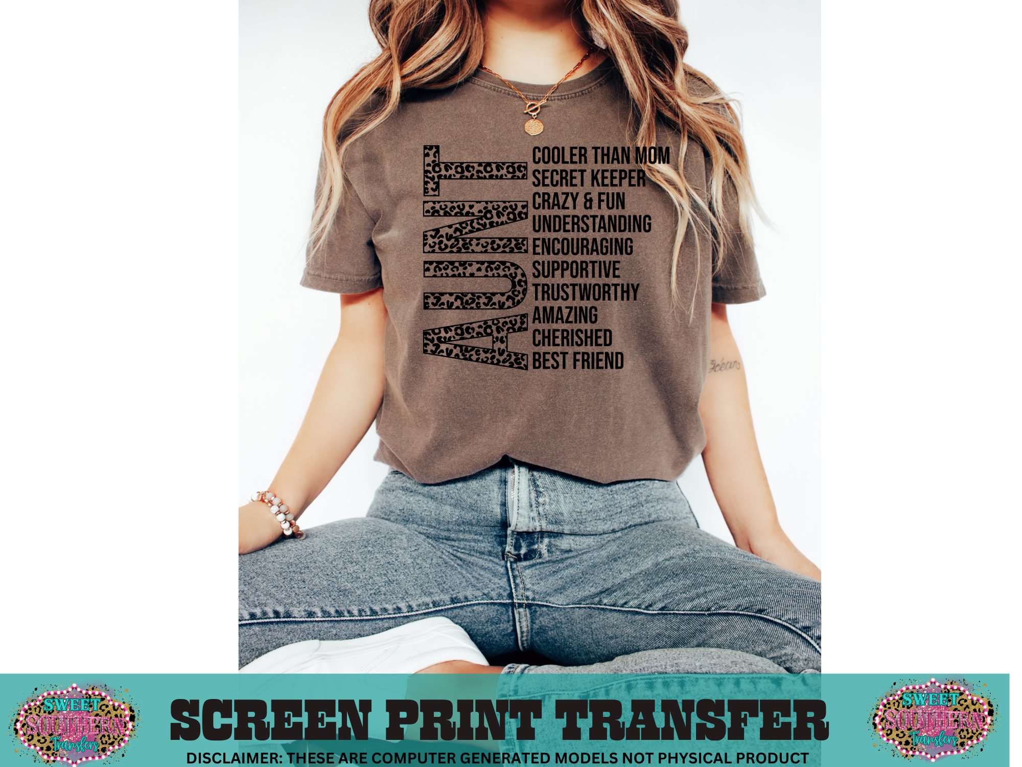 SINGLE COLOR SCREEN PRINT - AUNT CHEETAH