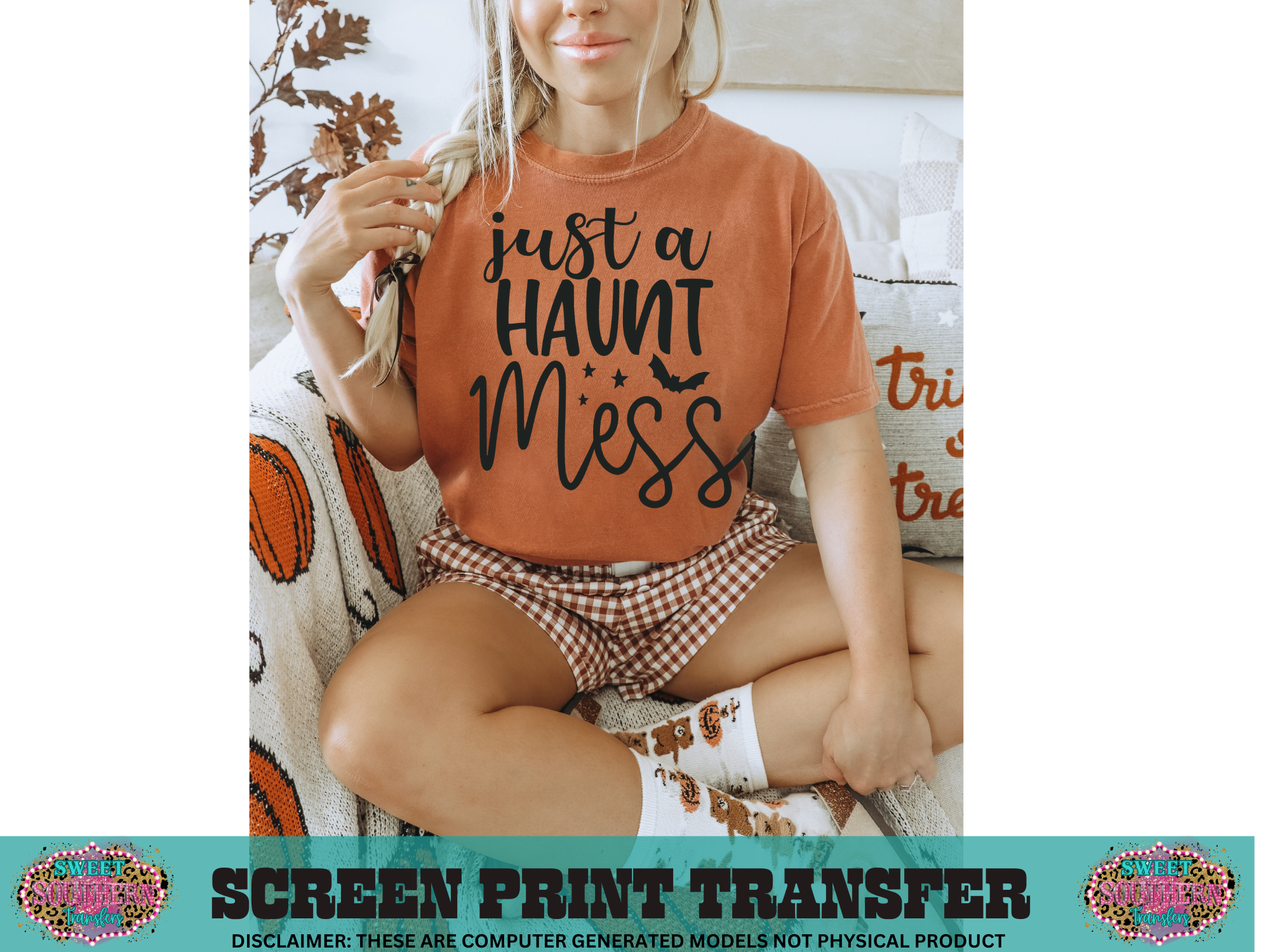 SINGLE COLOR SCREEN PRINT - JUST A HAUNT MESS