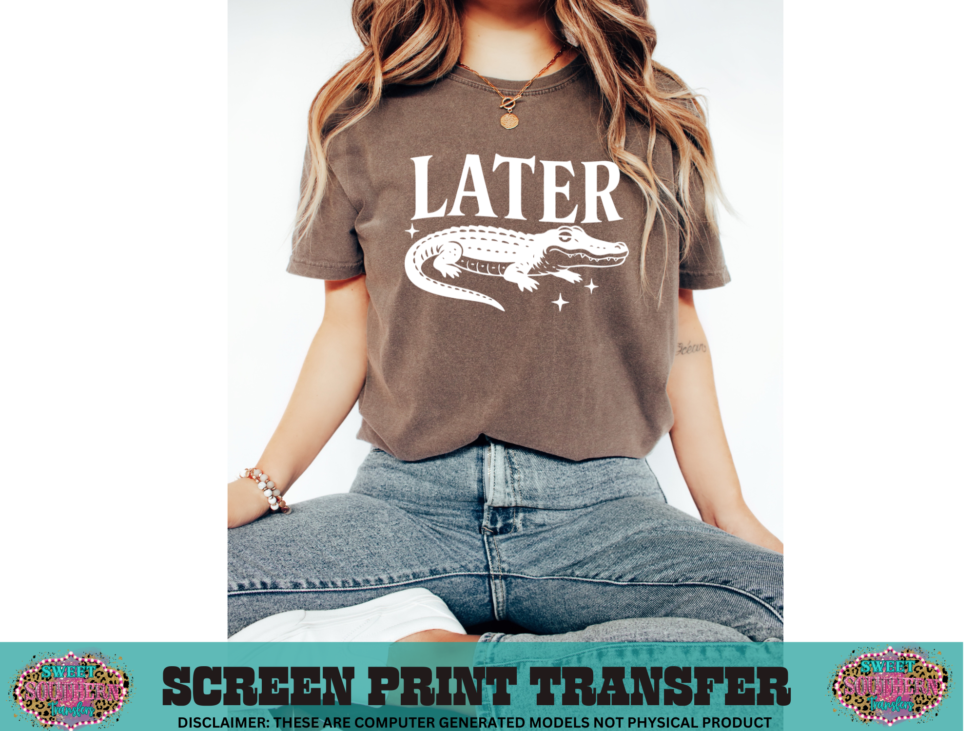 SINGLE COLOR SCREEN PRINT - LATER GATOR