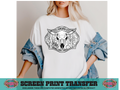 SINGLE COLOR SCREEN PRINT - SKULL WESTERN