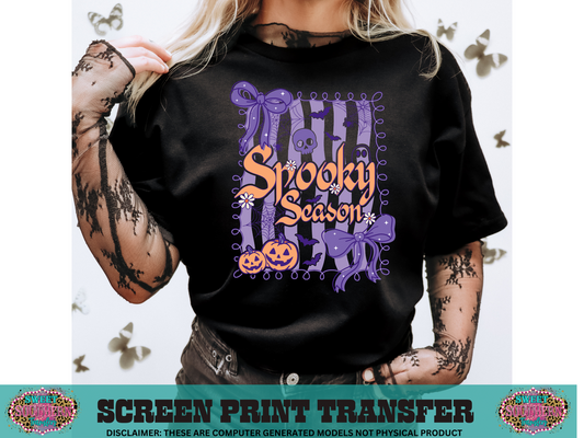 FULL COLOR SCREEN PRINT  - SPOOKY SEASON PURPLE