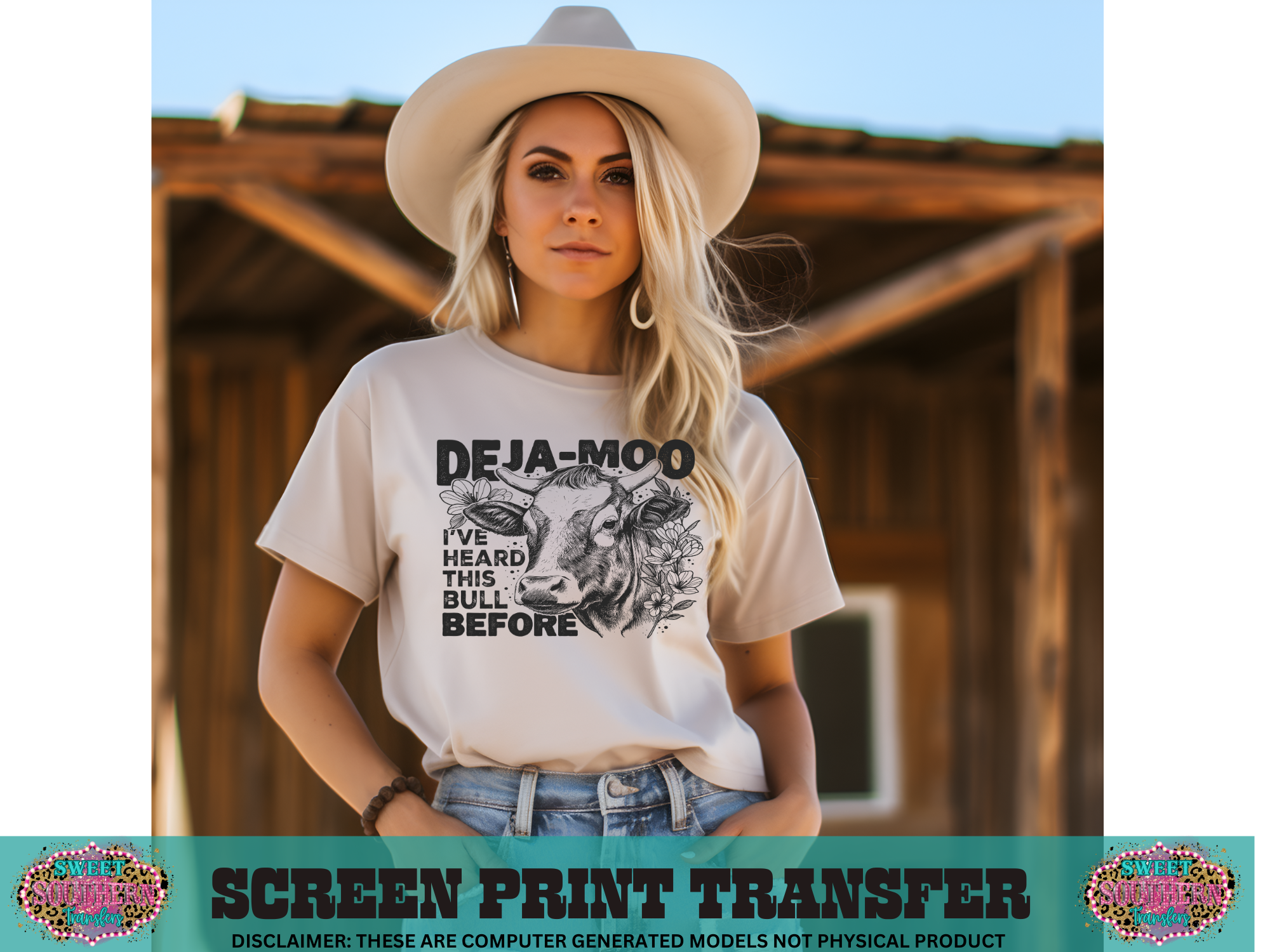 SINGLE COLOR SCREEN PRINT - DEJA-MOO