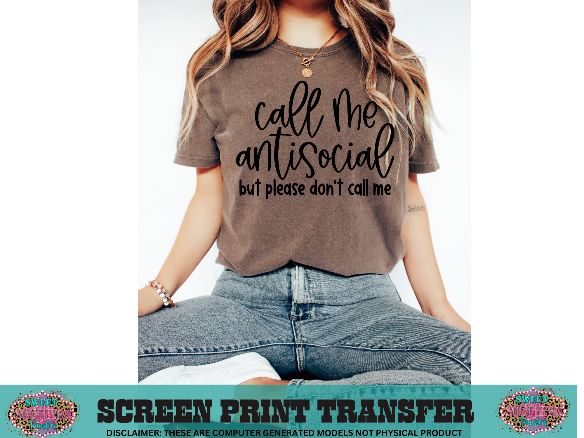 SINGLE COLOR SCREEN PRINT - CALL ME ANTI