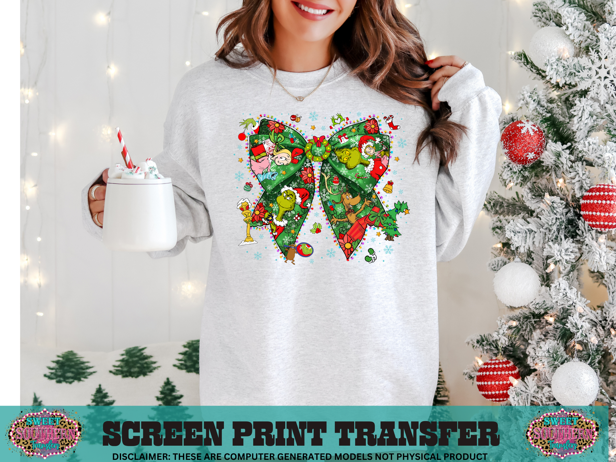 FULL COLOR SCREEN PRINT  - G BOW SNOWFLAKE