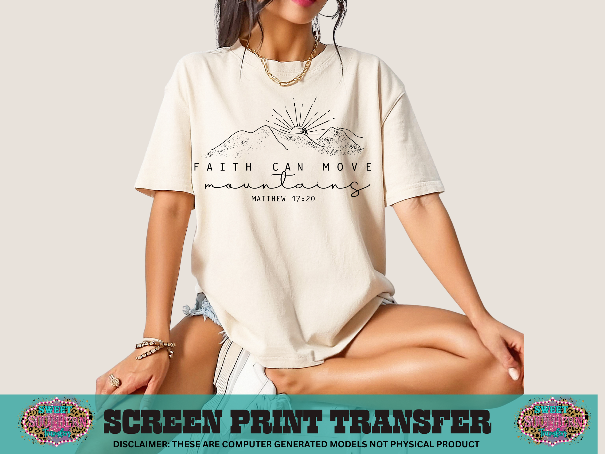 SINGLE COLOR SCREEN PRINT - FAITH CAN MOVE MOUNTAINS