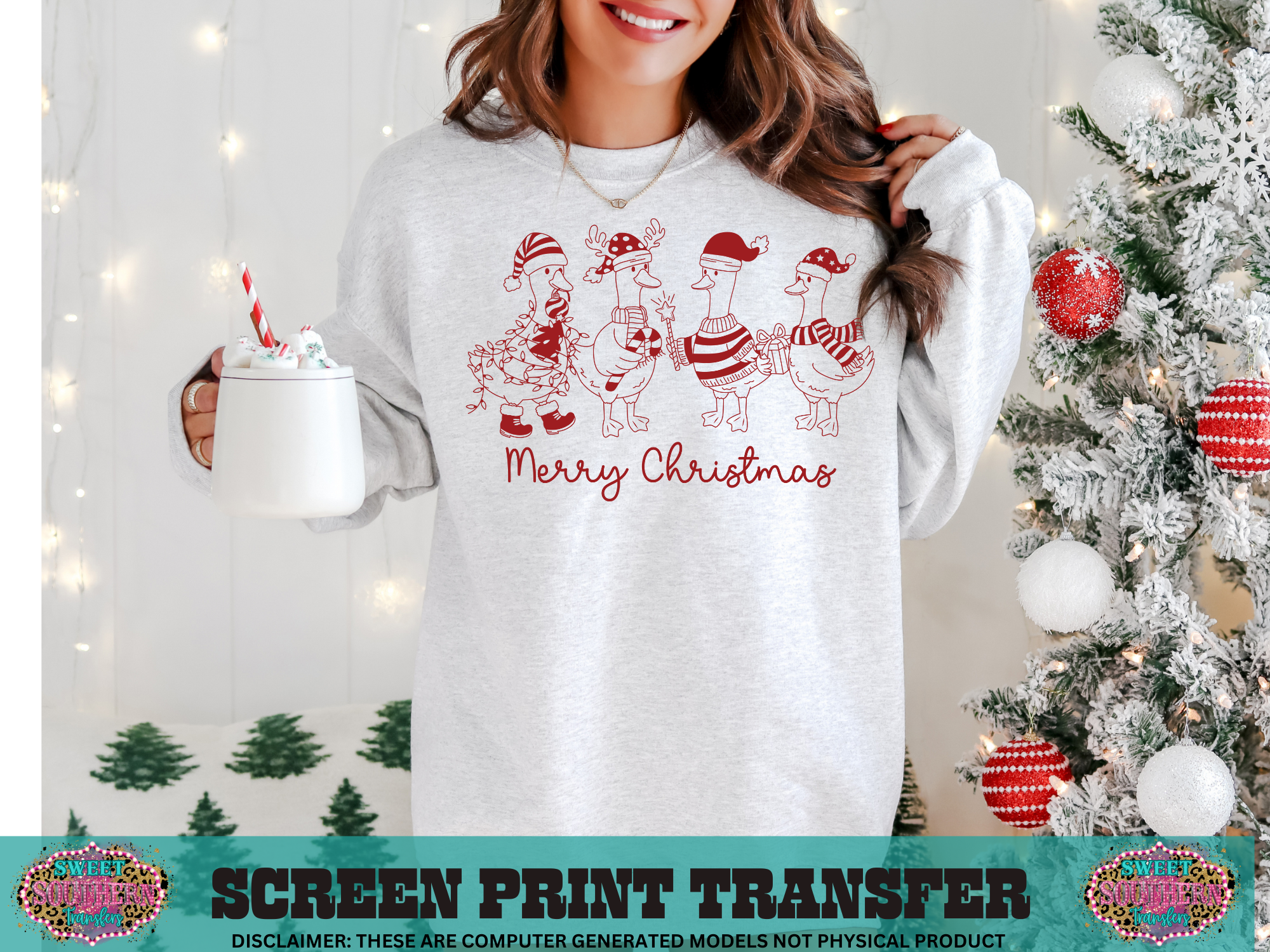 SINGLE COLOR SCREEN PRINT - MERRY GOOSE 4