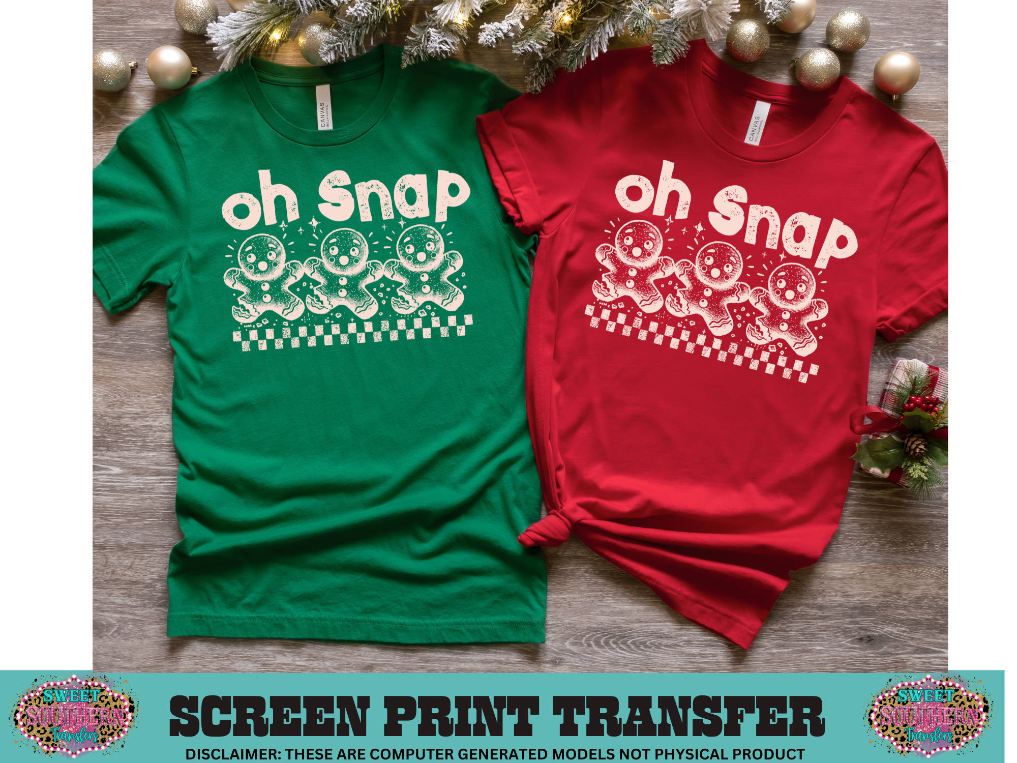 SINGLE COLOR SCREEN PRINT - OH SNAP GINGERBREAD