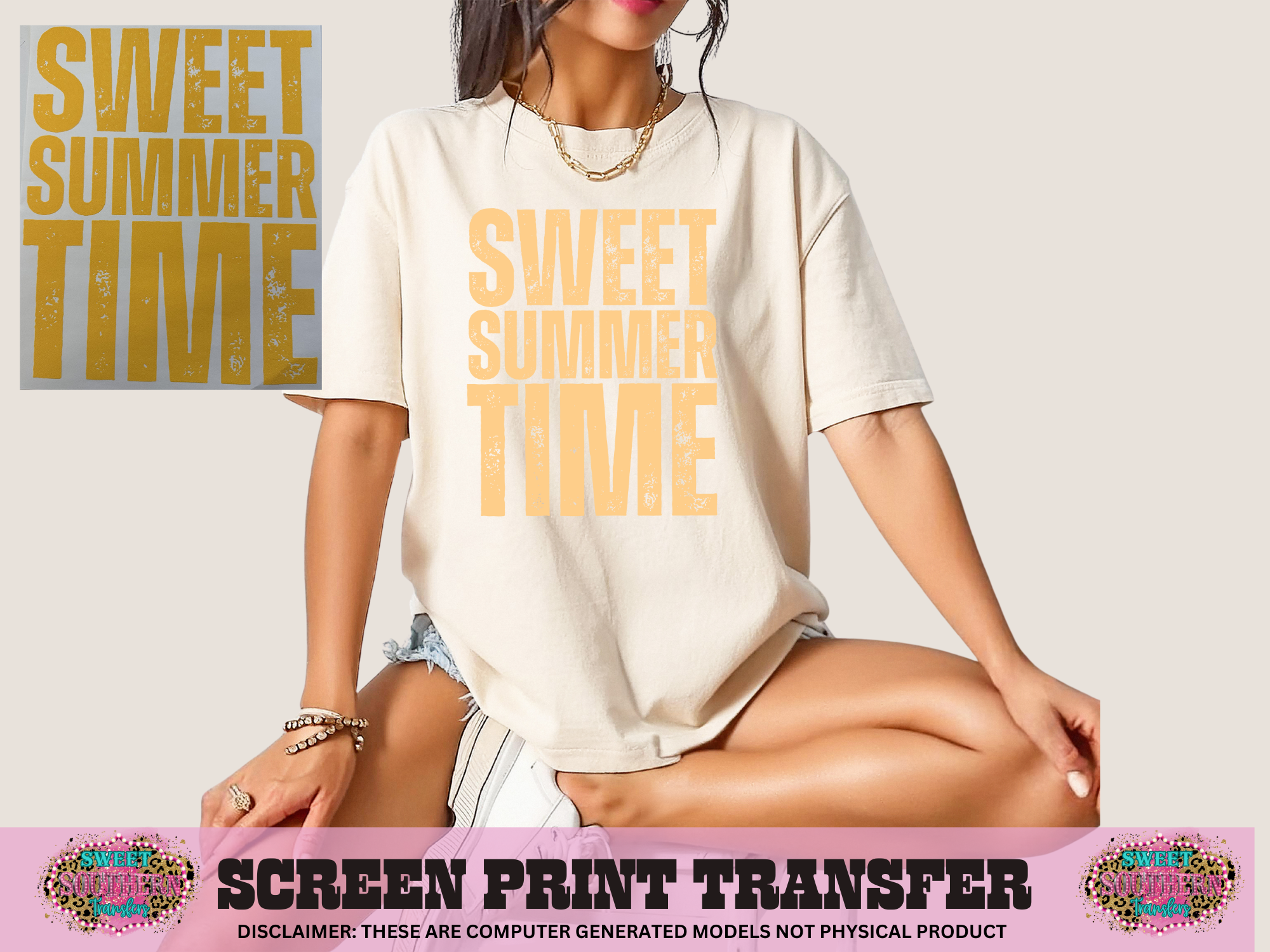 SINGLE COLOR SCREEN PRINT - SWEET SUMMER TIME