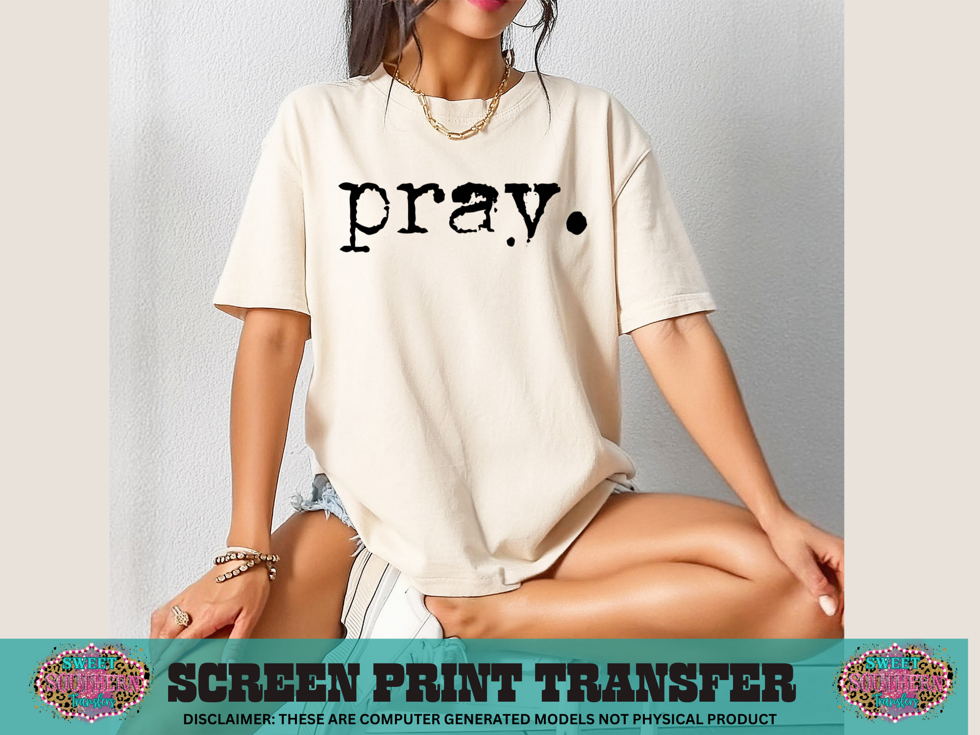 SINGLE COLOR SCREEN PRINT - PRAY.