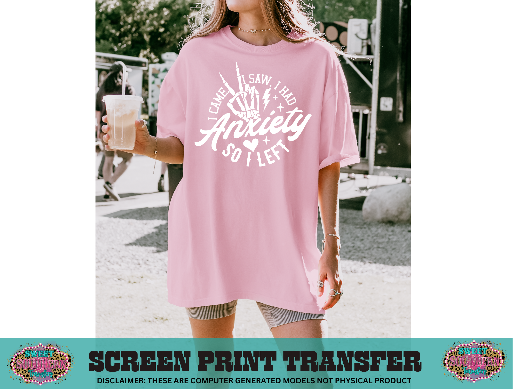 SINGLE COLOR SCREEN PRINT - I CAME I SAW