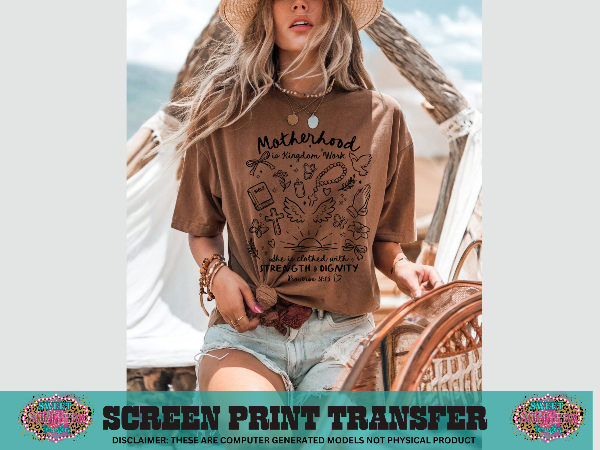 SINGLE COLOR SCREEN PRINT - MOTHERHOOD IS KINGDOM
