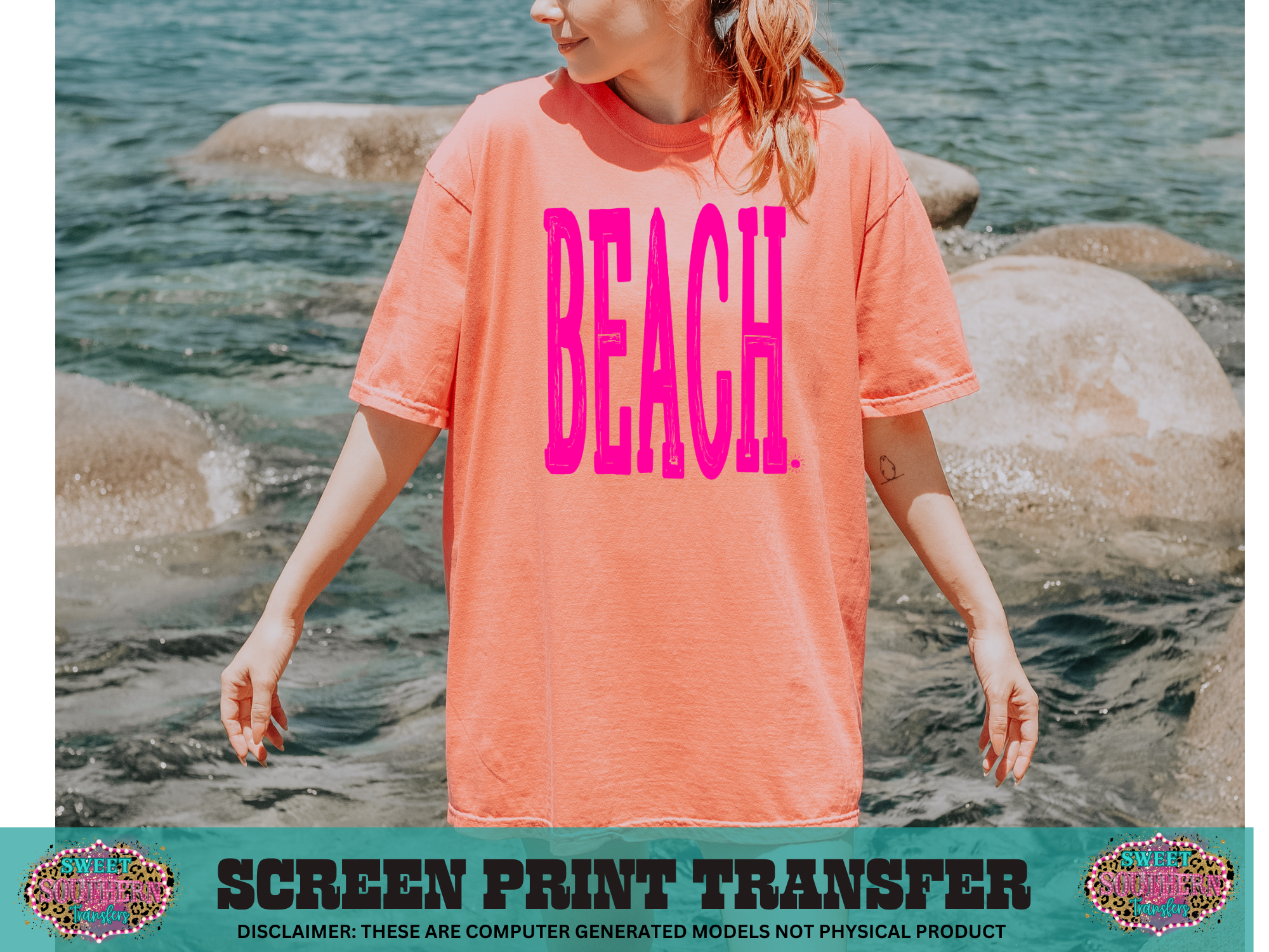 SINGLE COLOR SCREEN PRINT - BEACH